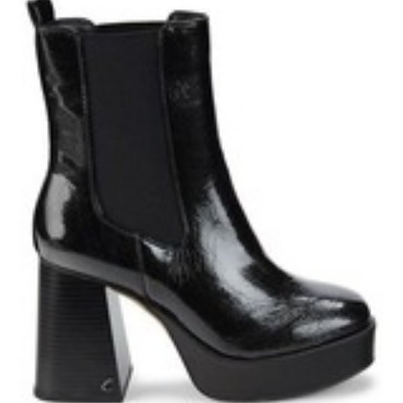 Circus by Sam Edelman New Women's Black Stace Flare Heel Platform Chelsea Boots - Picture 1 of 4